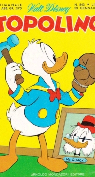 Topolino 0843 - Mondadori 1972 - Italian