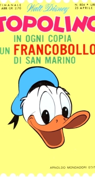 Topolino 0804 - Mondadori 1971 - Italian