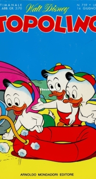 Topolino 0759 - Mondadori 1970 - Italian