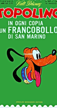 Topolino 0807 - Mondadori 1971 - Italian